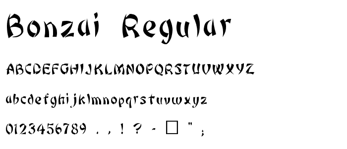 Bonzai Regular font